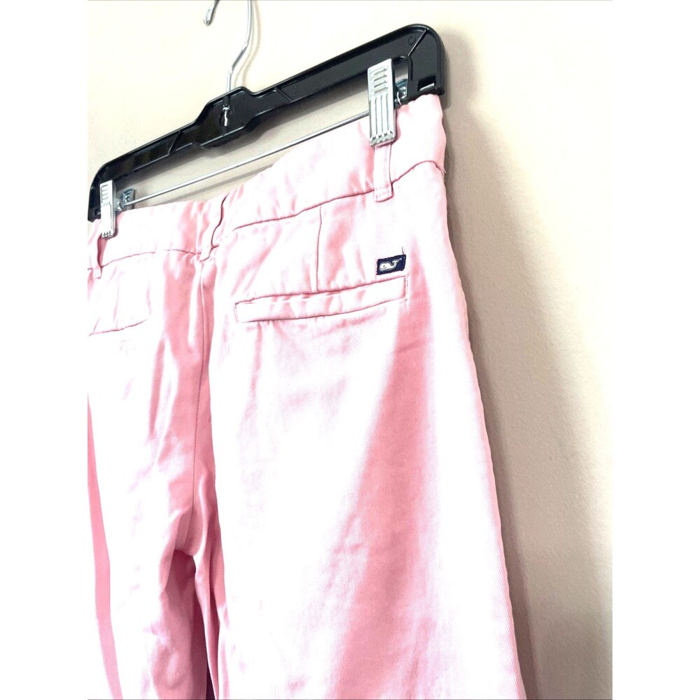 Vineyard Vines Pants Sz 0 Pink Cotton Stretch Flat Front Chinos - Picture 5 of 6